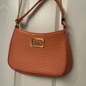 Guess pink Ribbed Shoulder Bag